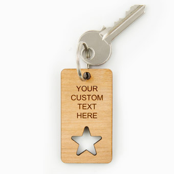 Bespoke wooden keyrings sale